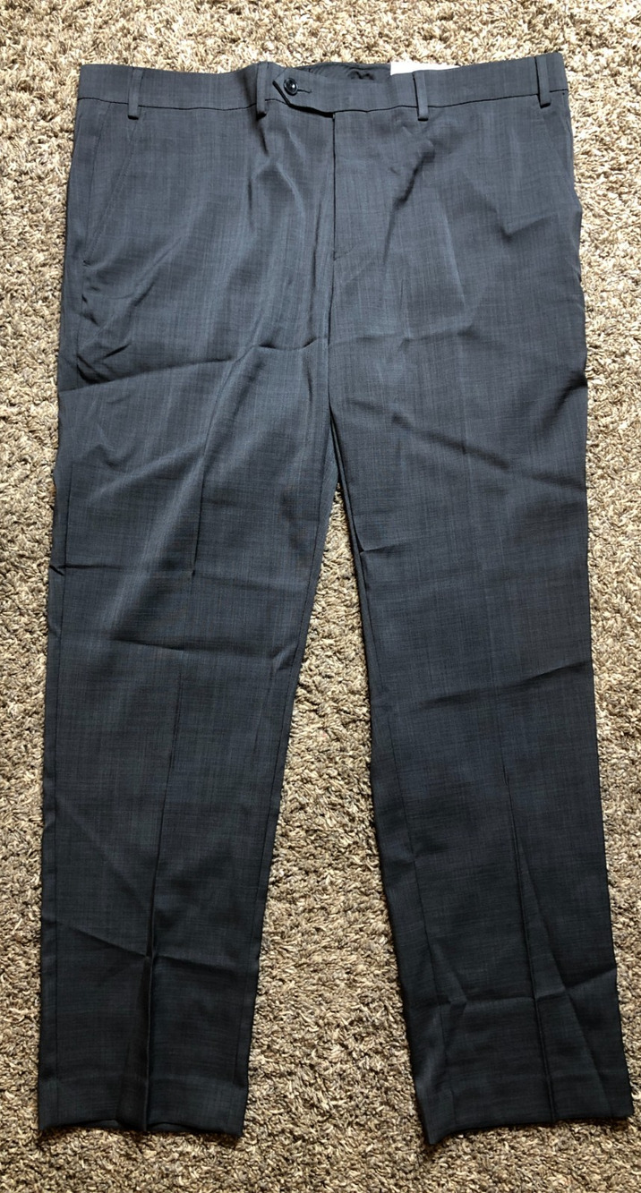 Michael Kors Meyers Gray Dress Pants Men’s Sz 38x30 flat front Straight Leg
